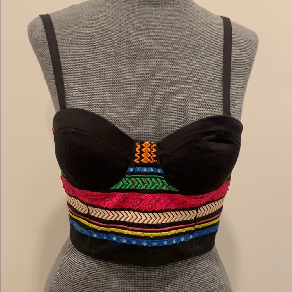 Custom rhinestone crop top